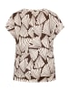 Betty Barclay Basic Shirt mit V-Ausschnitt in Braun/Beige