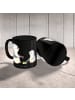 Mr. & Mrs. Panda Kaffeetasse Sozialpädagoge Herz ohne Spruch in Schwarz