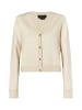 faina Damen Strickjacke Mit Perlen in Wollweiss