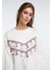IZIA Damen Sweatshirt in Wollweiss