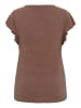 KAFFE curve T-Shirt kurzarm KCsilje Regular fit in Deep Taupe
