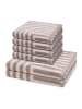 Ross 4 X Handtuch 2 X Duschtuch im Set Grafik in Grau / beige