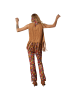 tectake Damenkostüm Hippie Weste und Hose Klassischer Hippie-Look: Braune Weste und Hose