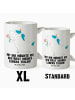 Mr. & Mrs. Panda XL Tasse Einhorn Blume mit Spruch in Weiß