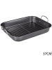 5five Simply Smart Bratform mit Rost und Griffen in Schwarz, (B) 29 x (H) 5,5 x (L) 37 cm