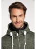 ICEBOUND Herren Strickfleecejacke in Oliv Melange