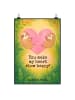 Mr. & Mrs. Panda Posterdruck Faultiere Herz Design mit Spruch in Weiß