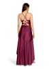 Vera Mont Abendkleid mit Volant in Prune Wine