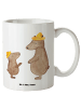 Mr. & Mrs. Panda Große Teetasse Bären mit Hut ohne Spruch in Weiß
