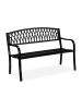 relaxdays Gartenbank in Schwarz - (B)127 x (H)87 x (T)60 cm