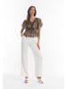 faina Bluse in Beige Schlange