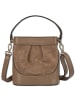 Toscanto Leder Umhängetasche Toscanto Tasche taupe, beige ca. 18cm