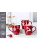 Ritzenhoff & Breker 6er Set Kaffeebecher Navidad 360 ml in rot