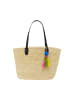 IZIA Women Tote Bag in Beige Black