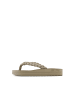 Flip Flop Zehentrenner "wedgy*weave" in Taupe