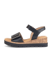 Gabor Plateau Sandalen in schwarz