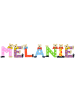 Playshoes Deko-Buchstaben "MELANIE" in bunt