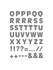 Fabfabstickers Bügelfolien „ABC“ in schlichter Schrift in Grau