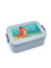 Mr. & Mrs. Panda Lunchbox Hummer Weizen Design mit Spruch in Blau Pastell
