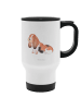 Mr. & Mrs. Panda Kaffeebecher Hund Basset Hound ohne Spruch in Weiß