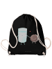 Mr. & Mrs. Panda gym tasche Milch Keks ohne Spruch in Schwarz