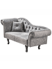 Beliani Chaiselongue LATTES II in Grau/Braun - (W) 192 x (H) 81 x (L) 59 cm linksseitig