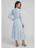 Usha Women Dress in blue offwhite