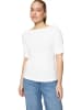 Zero  Basic Shirt mit U-Boot-Ausschnitt in Offwhite