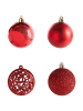 Beliani Weihnachtsbaumkugeln VANERN in Rot/Gold