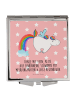 Mr. & Mrs. Panda Handspiegel Einhorn Fliegendes Pferd mit Spruch in Rot Pastell