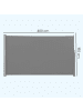 SONGMICS Seitenmarkise Sheld in Hellgrau - (B)400 x (H)180 cm