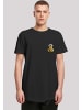 F4NT4STIC Long Cut T-Shirt Rubber Duck Captain Long in schwarz