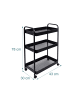 relaxdays Rollwagen in Schwarz – (B)43 x (H)78 x (T)30 cm