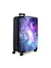 NoBoringSuitCases Suitcase, Koffer, Reisekoffer Weltraum lila blau