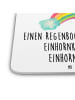 Mr. & Mrs. Panda Untersetzer Einhorn Regenbogen mit Spruch in Weiß