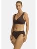 Sea Level Essentials Cross Front Multifit Bra Top in COCOA