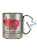 Mr. & Mrs. Panda Tasse Einhorn Schwein mit Spruch in Silber