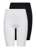 ONLY Shorts Leggings 2-er Stück Pack Fitness Radlerhose ONLLIVE in Weiß-Schwarz