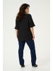 KAFFE curve Kurzarm-Bluse KCruben Regular fit in Black Deep