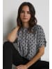 Kaffe Bluse langarm KAedita Regular fit in Black/Chalk/Rose Fan Print