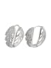 faina Women Huggie Earrings in Silver White