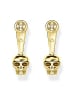 Thomas Sabo Ohrstecker "Ear Jackets Totenkopf Diamanten" in Gold