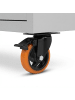 relaxdays 4 x Lenkrollen in Schwarz/ Orange - 125 mm