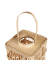Beliani Laterne LUMBIS in Braun - (W) 22 x (H) 54 x (L) 22 cm