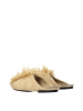 Jil Sander Beige Raffia Hausschuhe