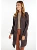 VIRITA Women Long Cardigan in Dunkelbraun