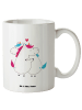 Mr. & Mrs. Panda XL Tasse Einhorn Mitteilung ohne Spruch in Weiß