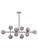Beliani Pendelleuchten RAMIS in Silber - (W) 90 x (H) 68 x (L) 34 cm