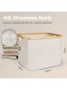 HENNEZ Aufbewahrungskorb Adrian 40l beige  Weiß