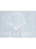 Greengate Handtuch VIVE LA MER PALE BLUE Blau Gästehandtuch 40x40